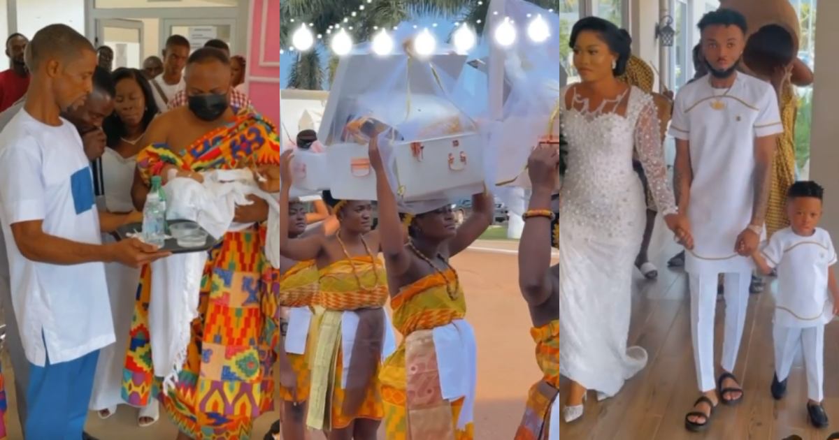 Ghanaian businessman marries baby mama in traditional marriage