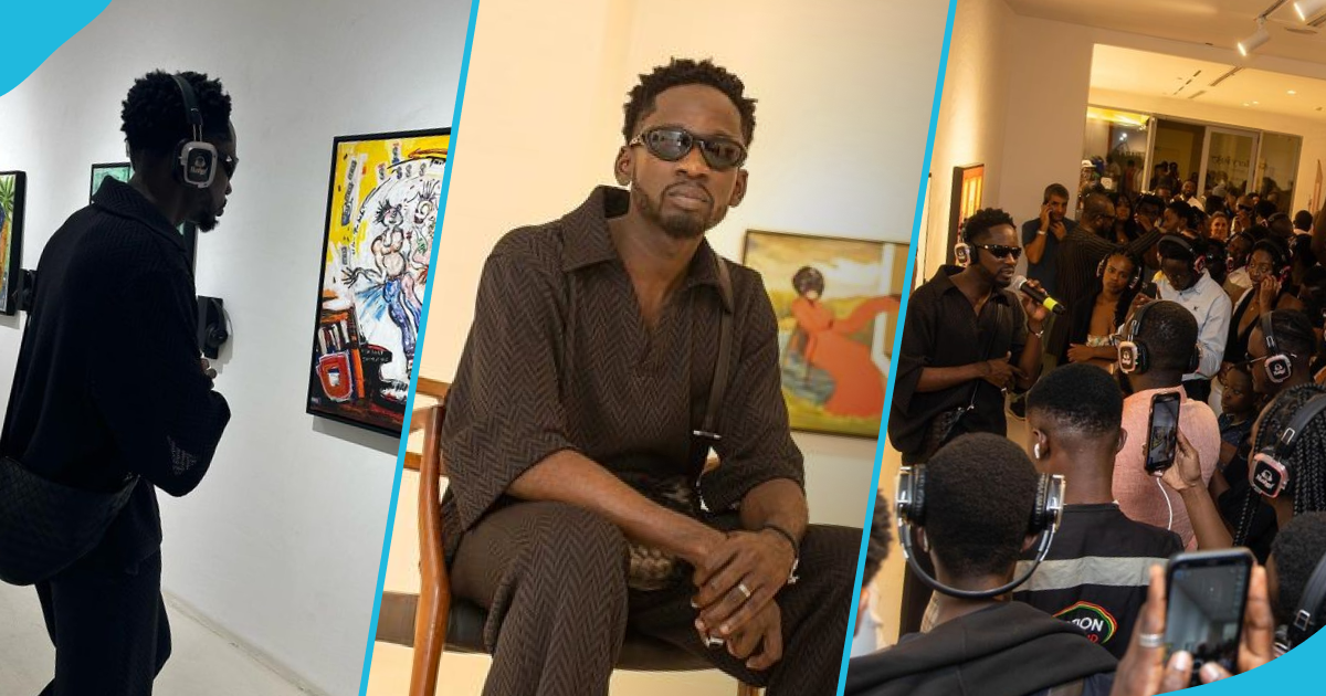 Mr Eazi holds state-of-the-art album listening party for The Evil Genius, framed album covers awes many