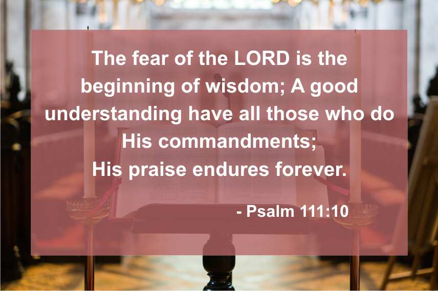 The fear of the Lord is the beginning of wisdom