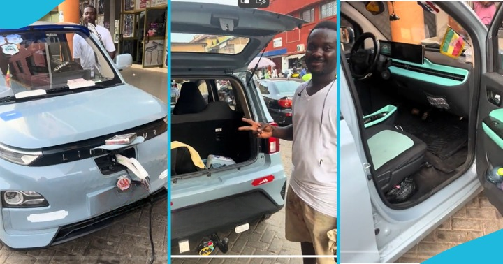 Ghanaian man flaunts sleek electric vehicle