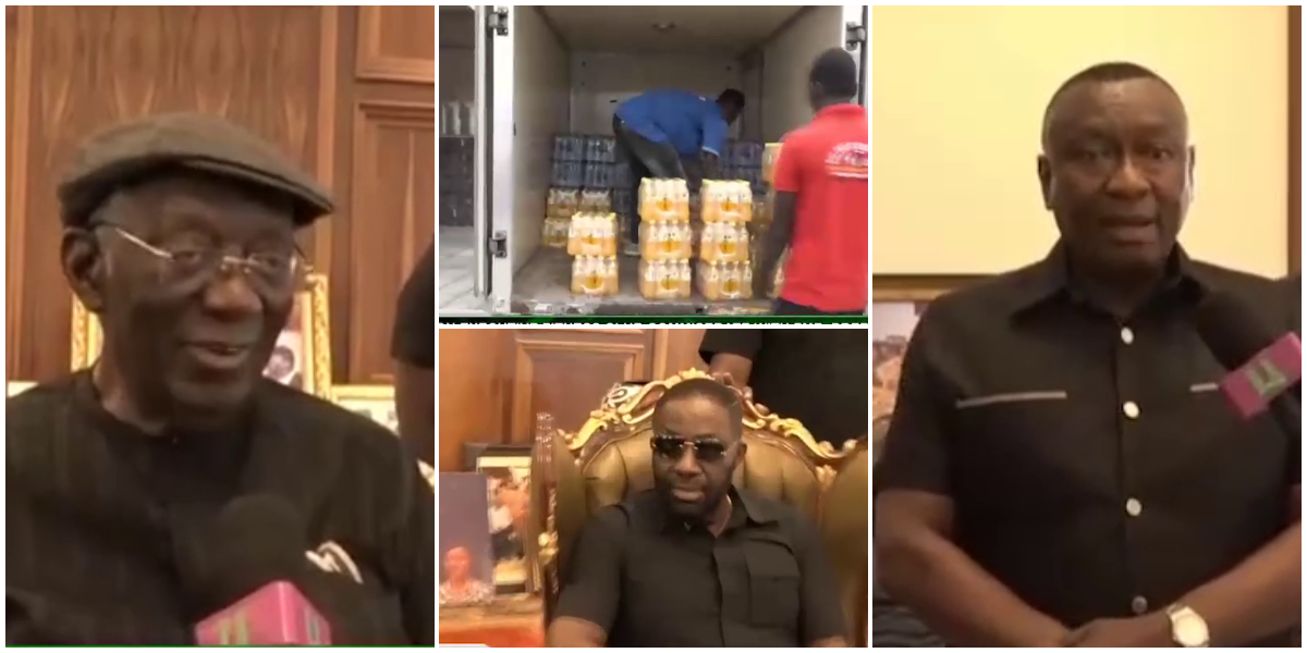 Despite and Ofori Sarpong support former President Kufuor with a truckload of Special Ice products in video