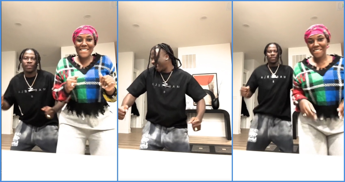 Stonebwoy and his wife fail as they attempt viral dance in hilarious video