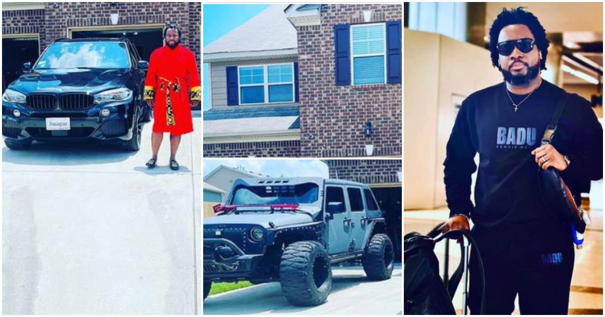 Sonnie Badu shows off luxury cars and mansion, inspiring photo excites netizens
