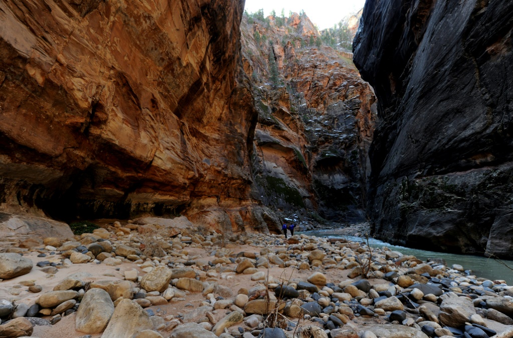 An area of Utah's Zion National Park called the Narrows, seen in 2011, suffered a flash flood August 19, 2022, sweeping hikers off their feet
