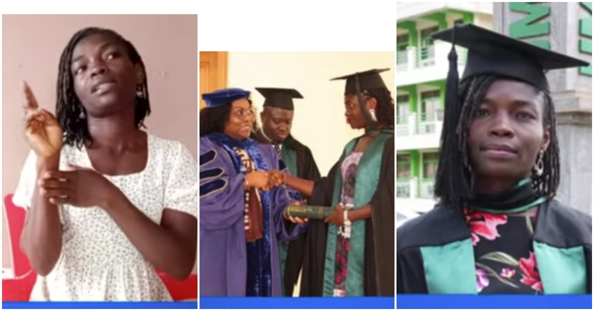 Photos of Lydia Abayie Acquah after graduating from UMaT