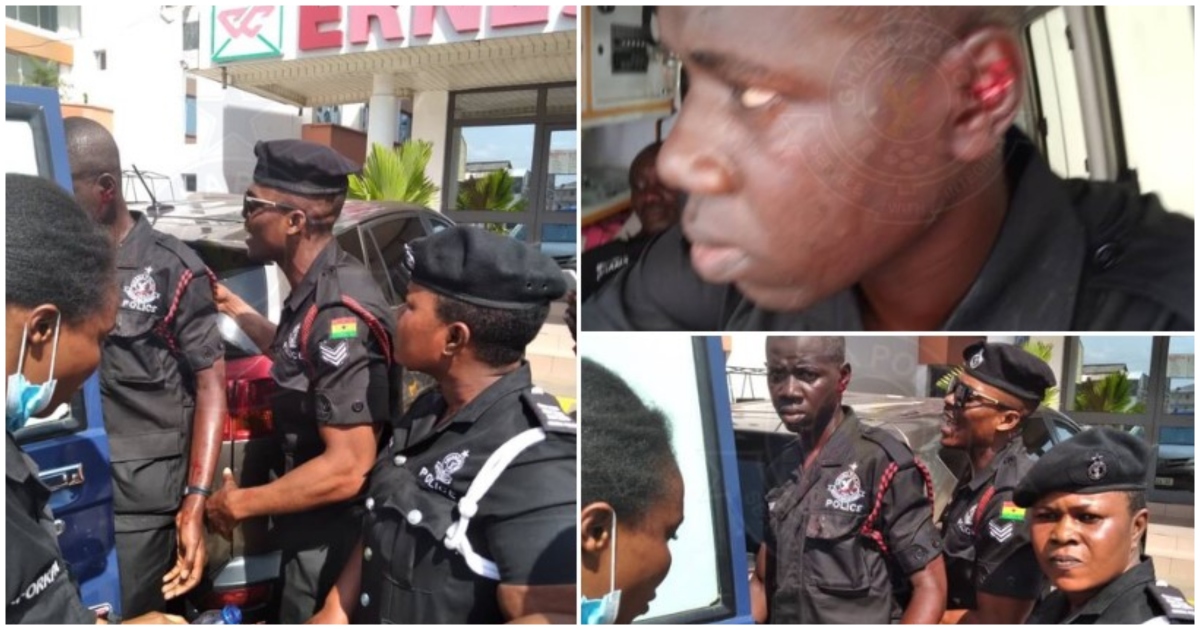 Injured police at Arise Ghana demo
