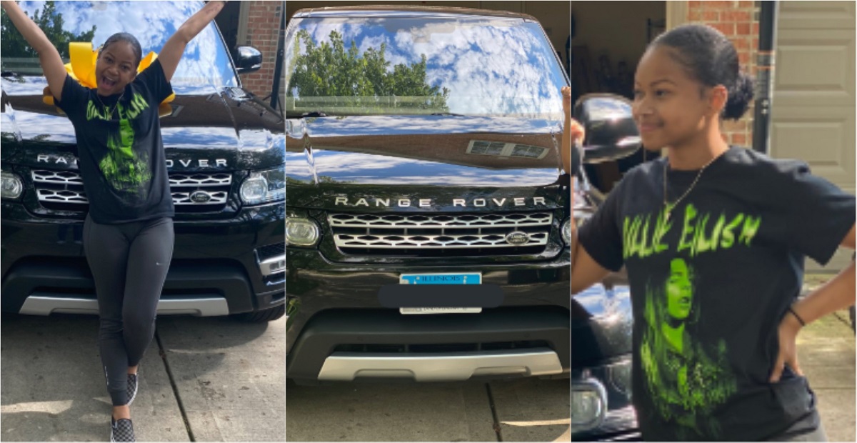 Lady receives Range Rover as graduation gift and flaunts it in photos
