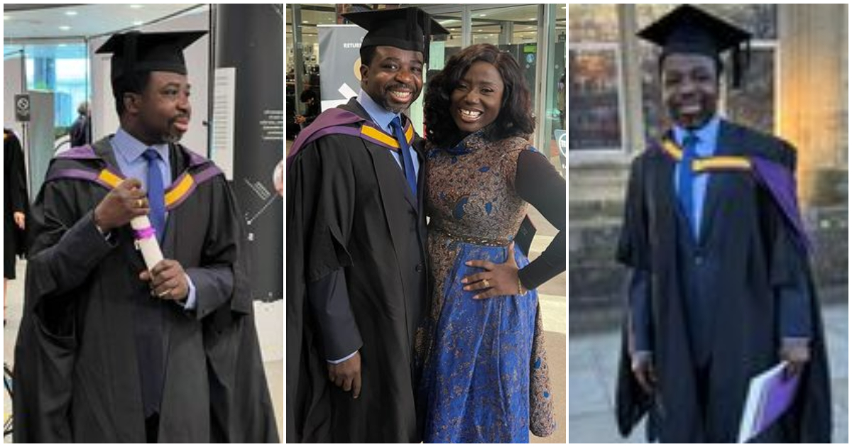 Beautiful photos drop as Diana Hamilton's medical doctor husband bags Master of Laws from Manchester University