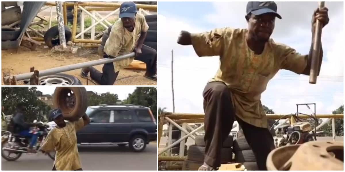 Meet the Nigerian vulcanizer with 3 shops, 2 wives and 9 children