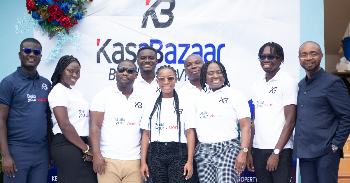 KasaBazaar employees at the launch in Accra.