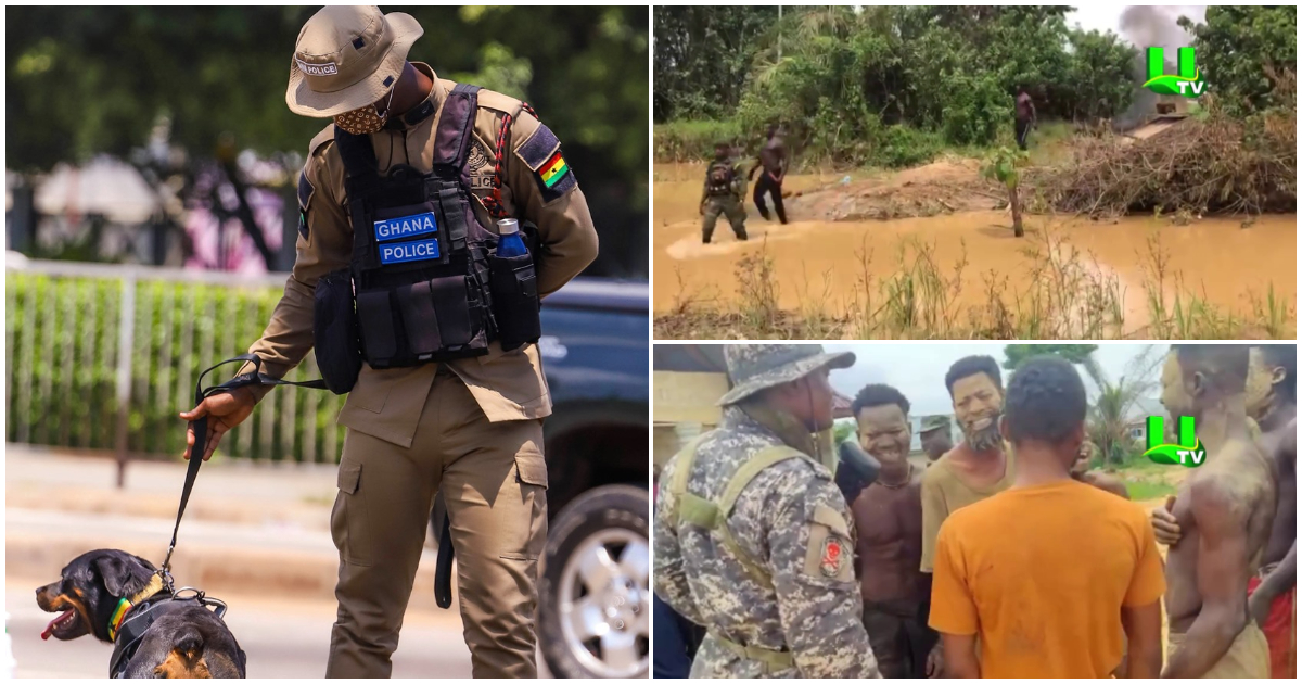 MIlitary officers arrest galamsey operators