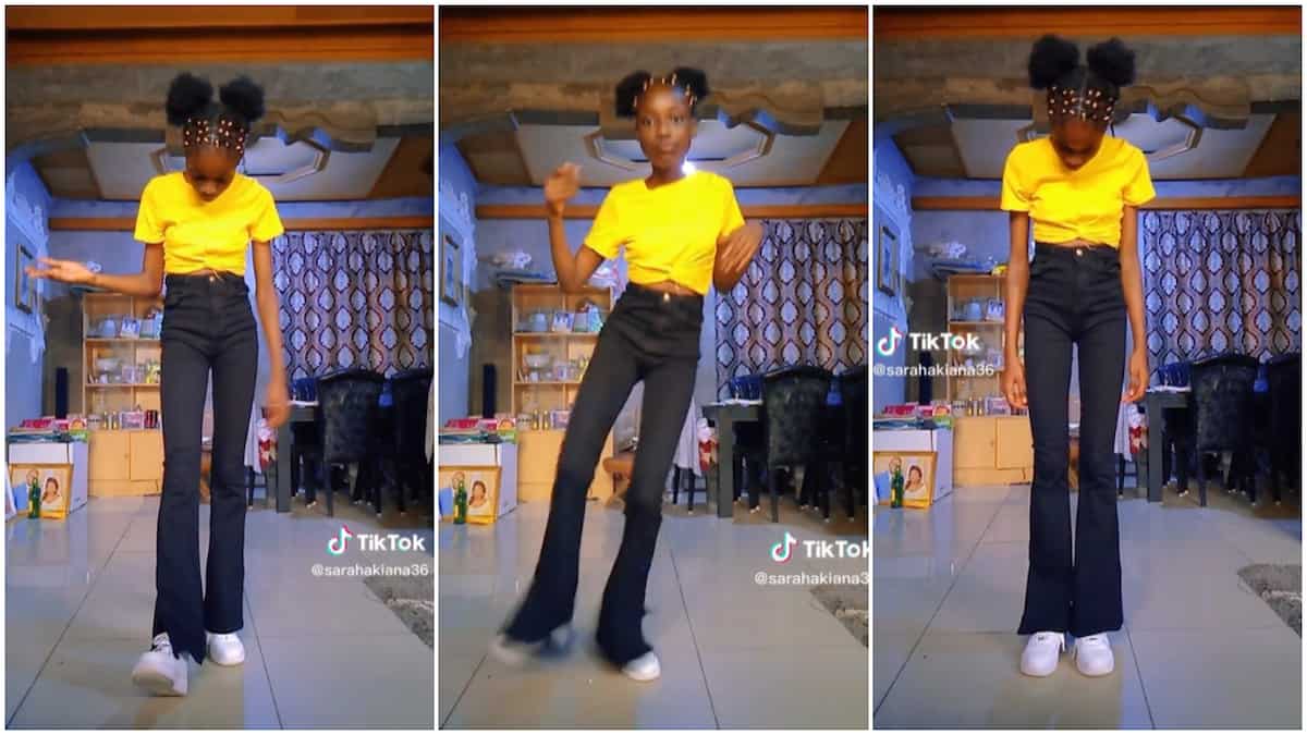 Tall girl in long trousers impresses people with dance moves in trending video