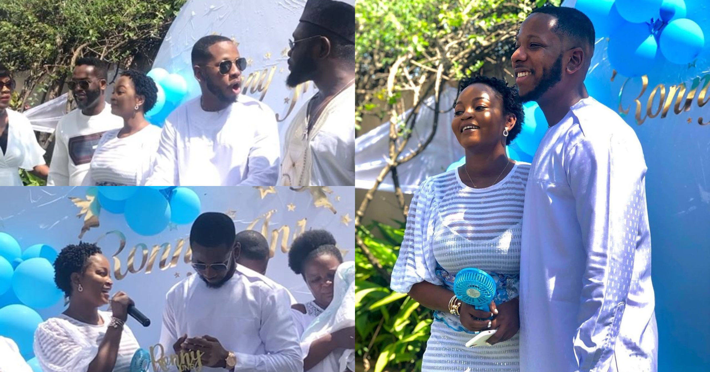 Aaron Adatsi: YOLO actor and his fiancée Eyram welcome baby; name him (videos)