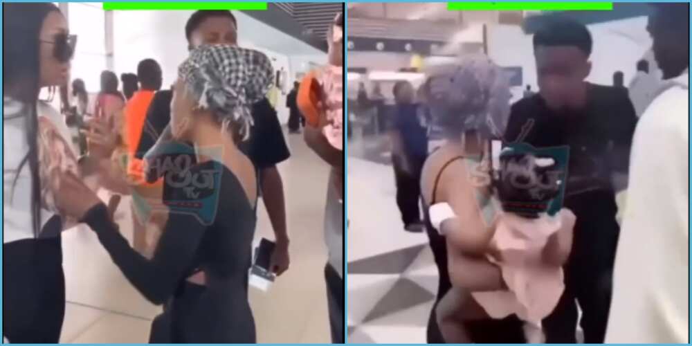 Baby Mama Of Businessman Disgraces Him At Airport While Leaving Ghana With His New Girlfriend