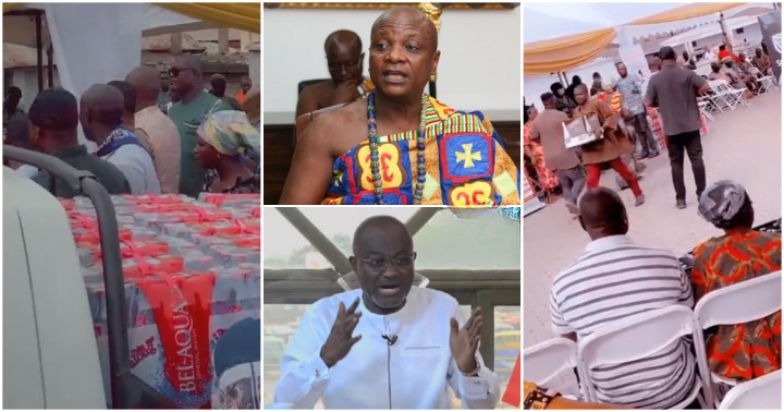 Togbe Afede rejects Ken Agyapong's gifts at yam festival over MP's 'sharp teeth'; videos emerge