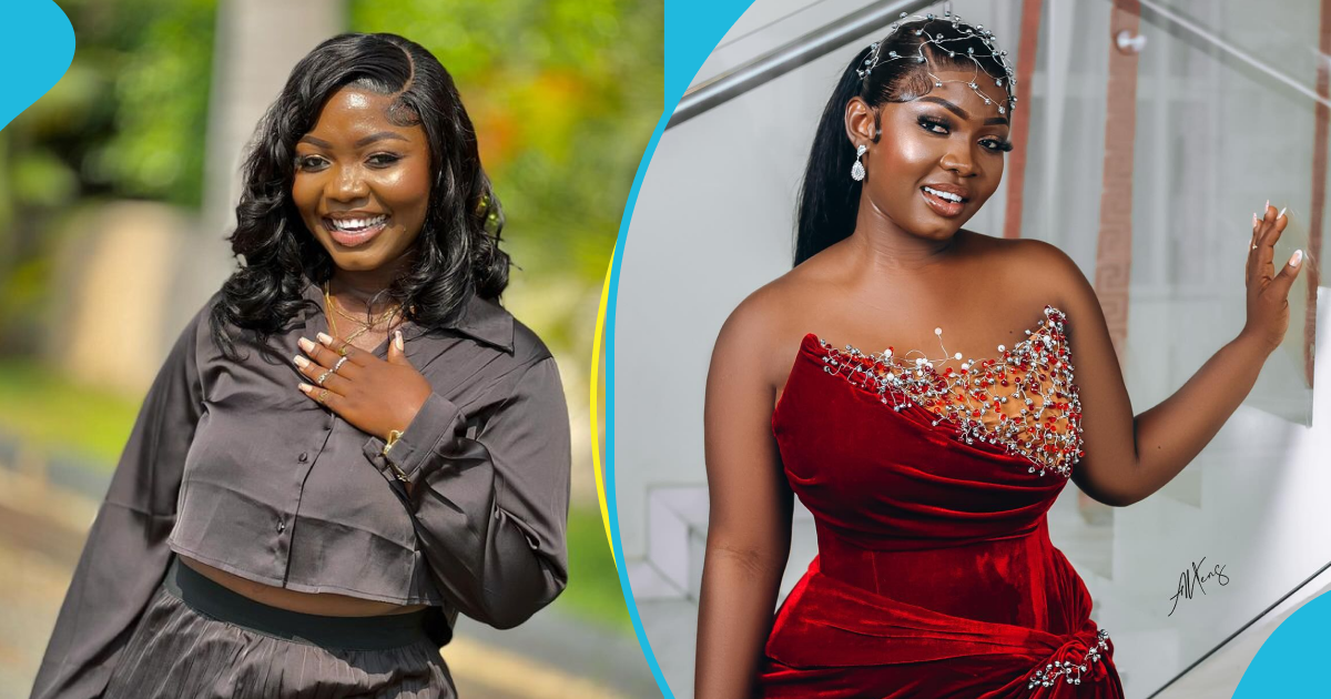Felicia Osei flaunts her bare chest and fine legs in a thigh high cut corseted dress on Valentine's day