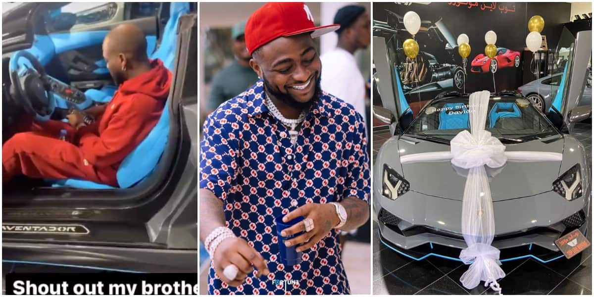 Christmas came early: Davido cops N310m Lamborghini Aventador shortly after taking delivery of his Rolls Royce