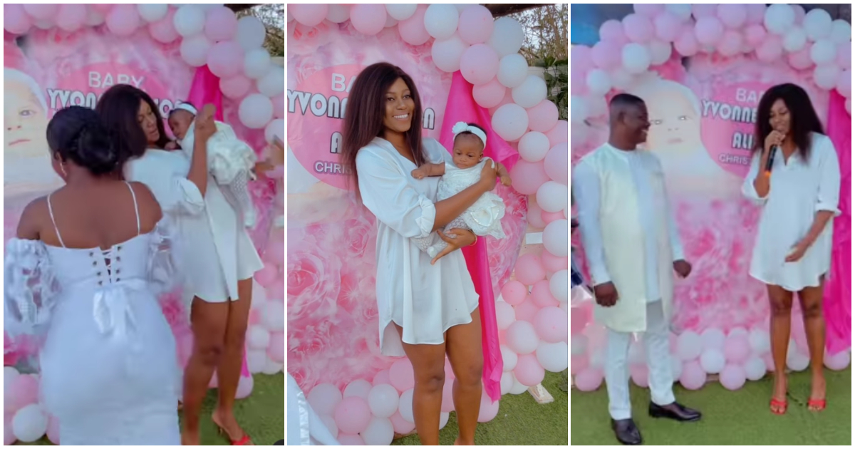 So beautiful: Video drops as couple names daughter after Yvonne Neslon, actress' fans gush over baby's cuteness