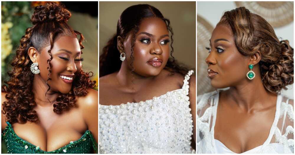 Wedding Hairstyles: Top 5 Ghanaian Brides Who Made Headlines With Their Elegant Hairstyles In January 2023