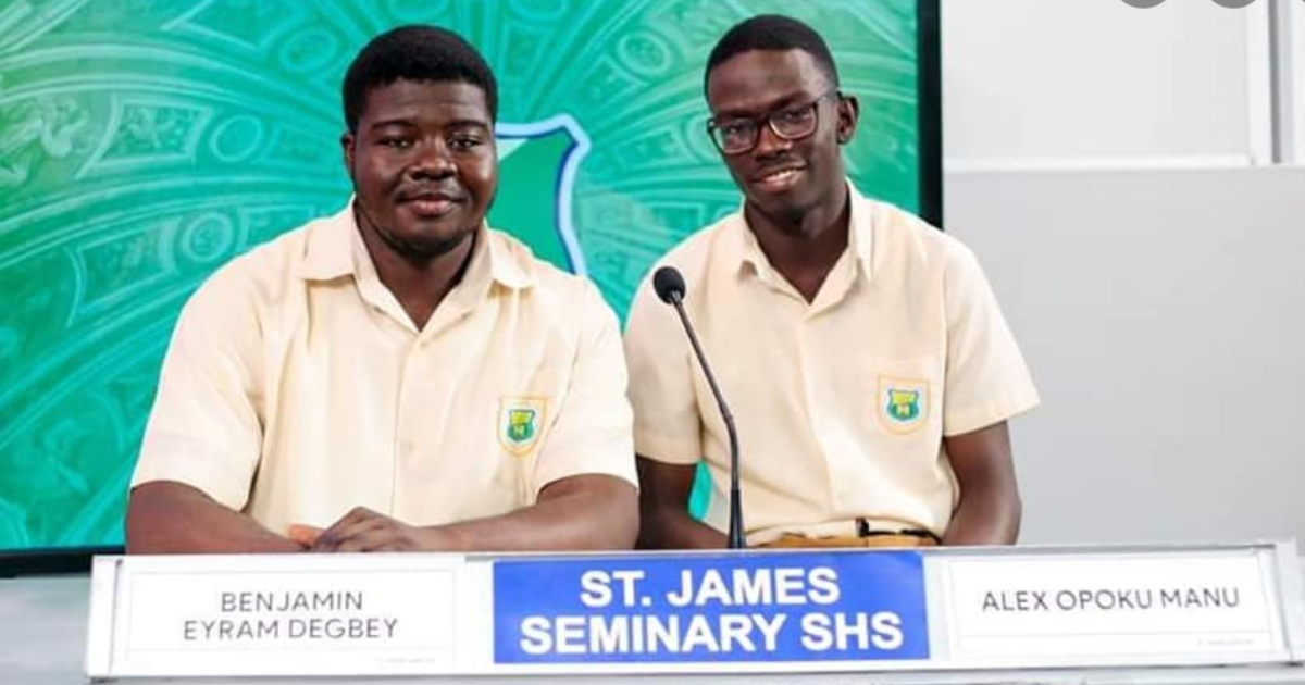 NSMQ candidates emerge top 2 overall best 2022 WASSCE students in Ghana and West Africa