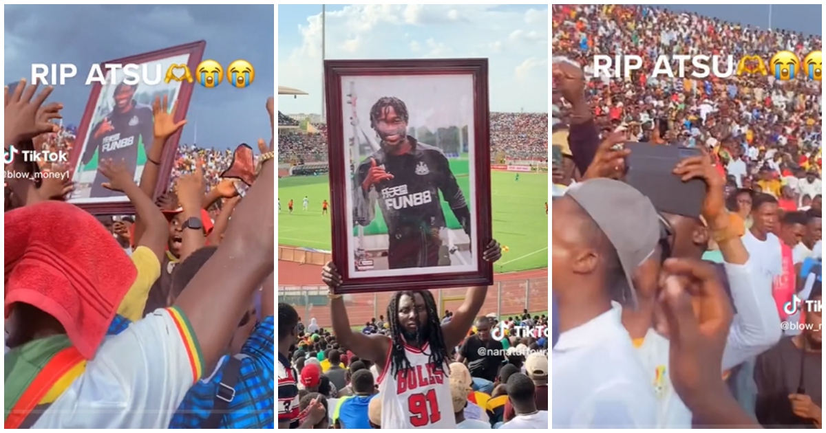 Christian Atsu: Fans celebrate late Black Stars player during Ghana vs Angola game, uses his name to create jama songs