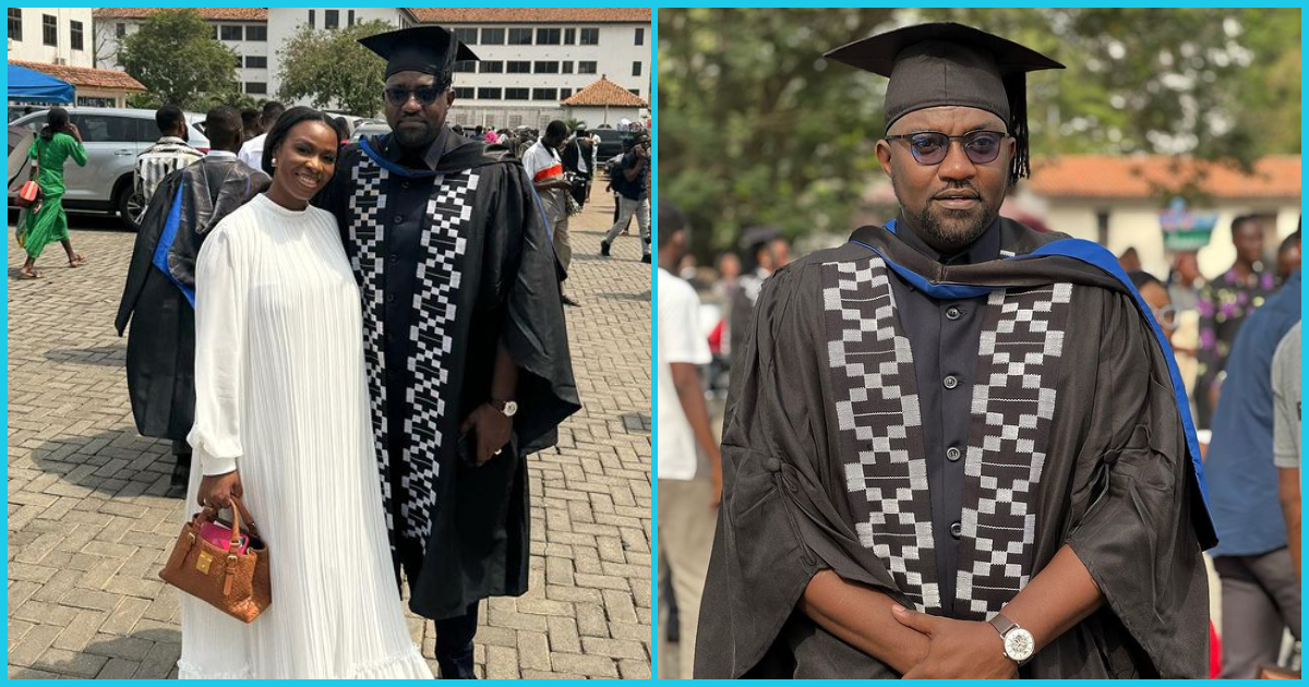 John Dumelo wife gushes as hde bags his 3rd Master's Degree, shares lovely videos