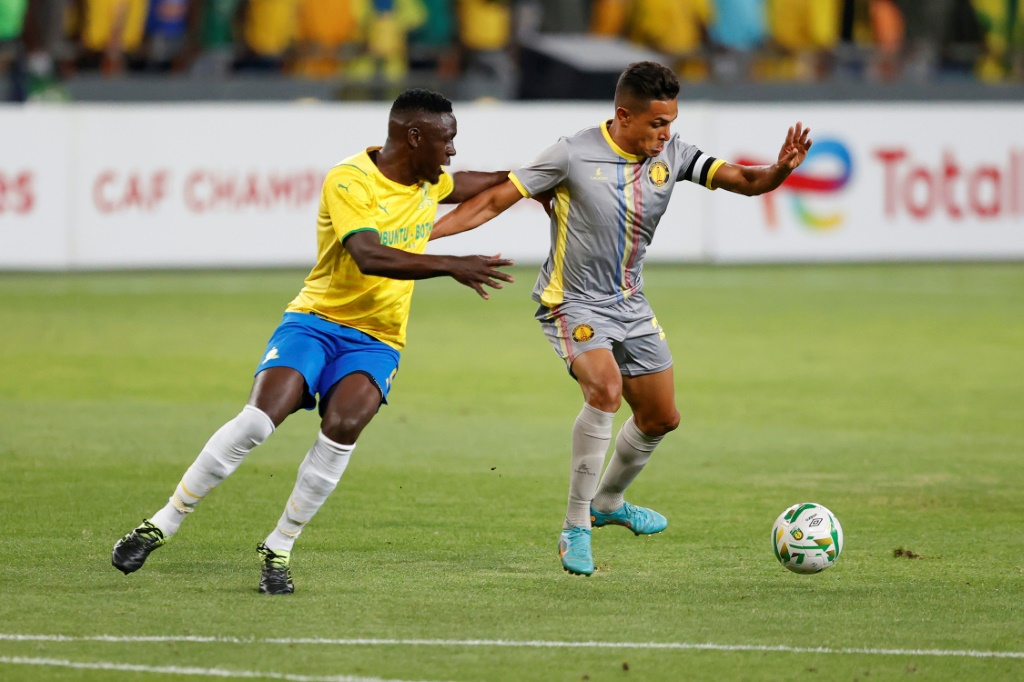 Tiago Azulao (R) scored two goals and created the other as Petro Luanda of Angola beat Cape Town City of South Africa 3-0 in a CAF Champions League last 32 first leg.