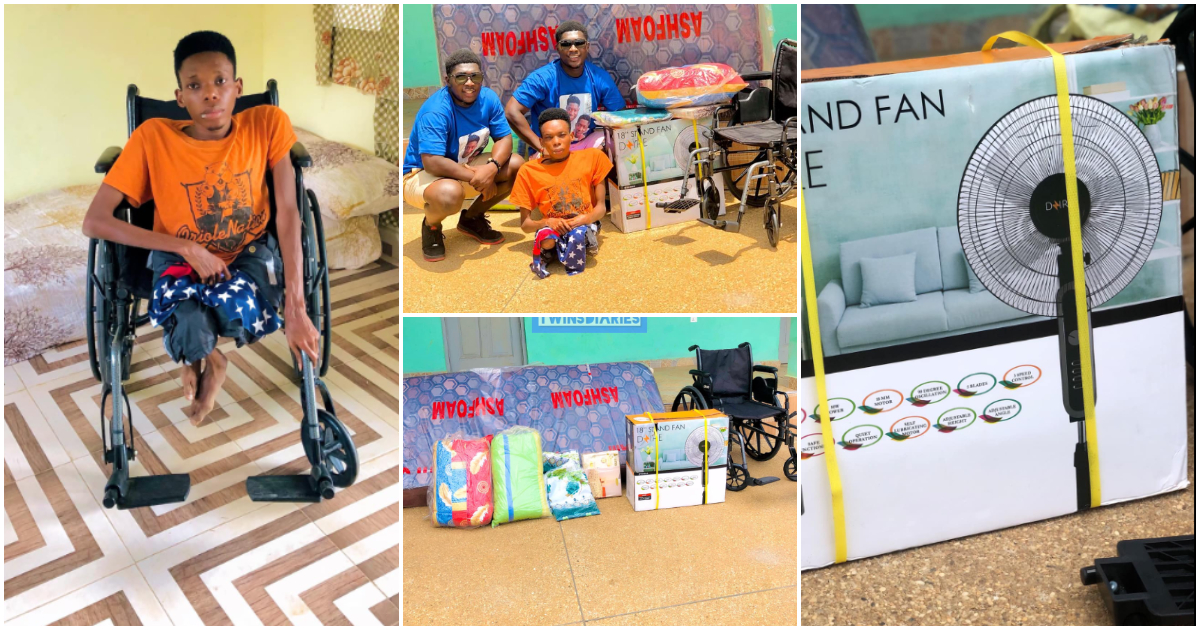 Physically challenged man moved to rented house, receives other goodies.