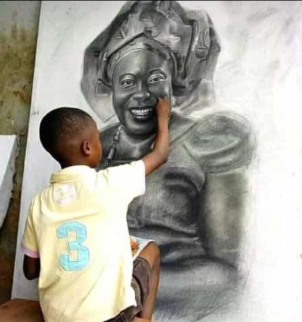 11-year-old artist makes waves on global scale; draws portrait of popular president