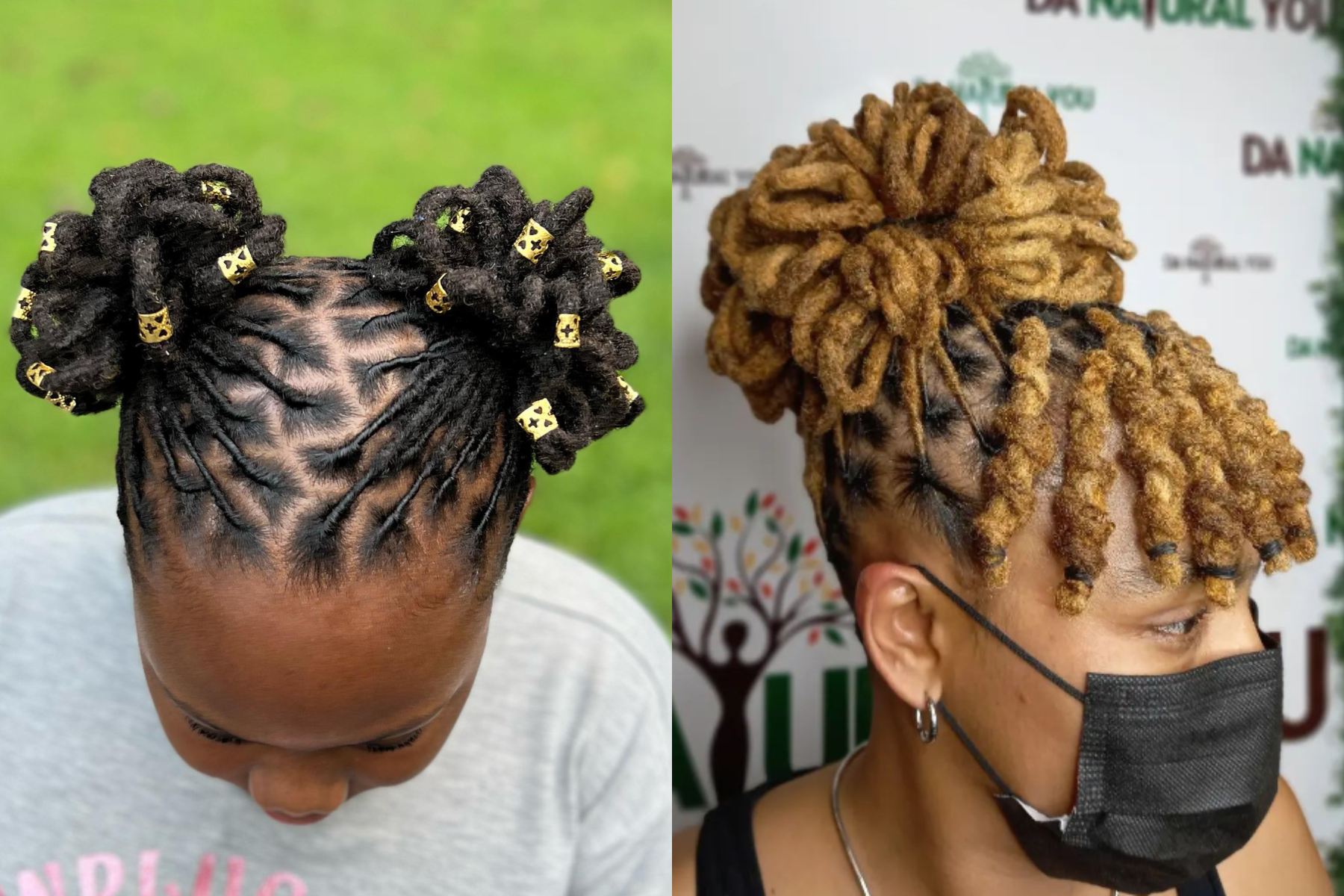 LOC INSPIRED TWIST PETAL NATURAL HAIRSTYLE - YouTube
