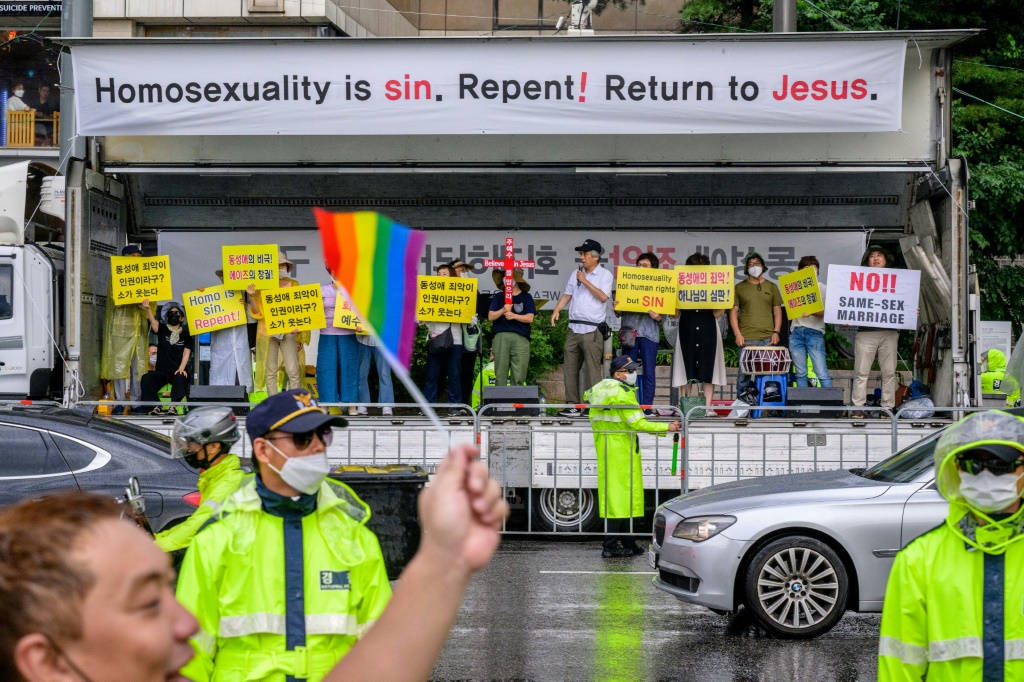Conservative groups turned out in force to protest the equality event
