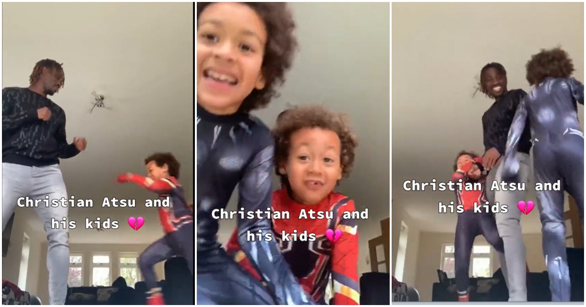 Christian Atsu and his kids