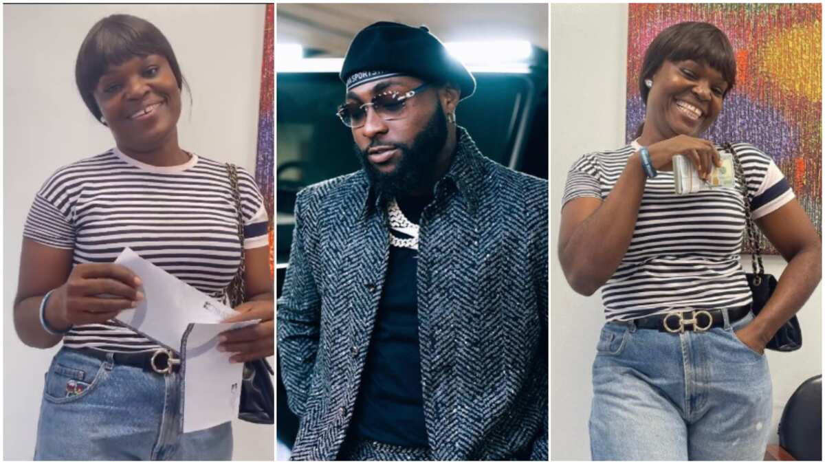 Photos of Davido and the honest hotel worker.