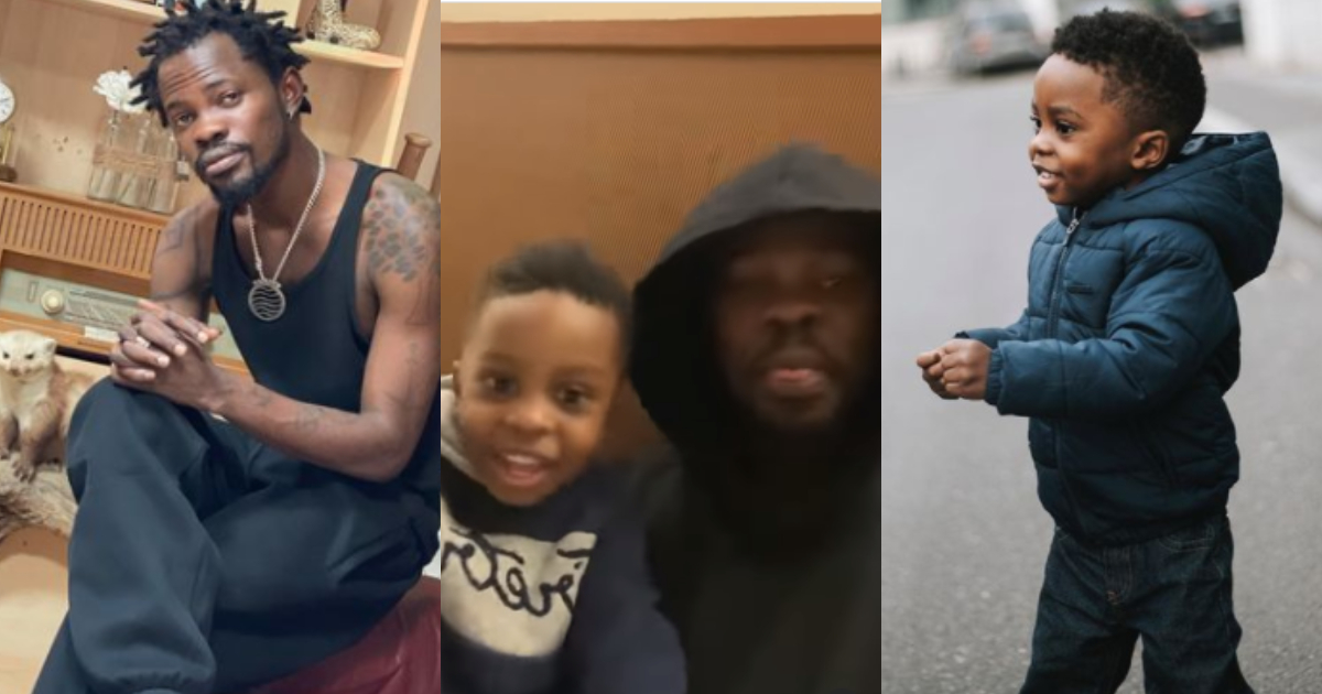 “He will be more than you” - Fameye’s 2-year-old son sings his Praise song in adorable video; fans in awe