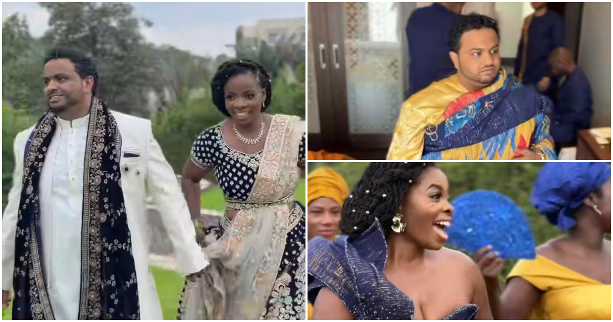 Interracial Marriage: Ghanaian Bride Marries Indian Man In A Glamorous Ceremony In Ghana