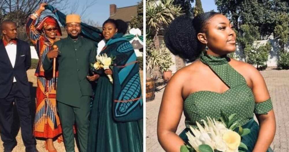 Mzansi wowed by these pics of a young couples traditional wedding