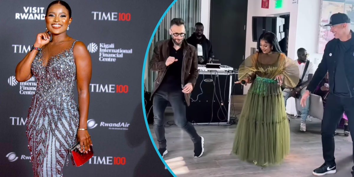 Berla Mundi teaches Grammy's CEO/President how to dance Azonto, fans shower her with praise