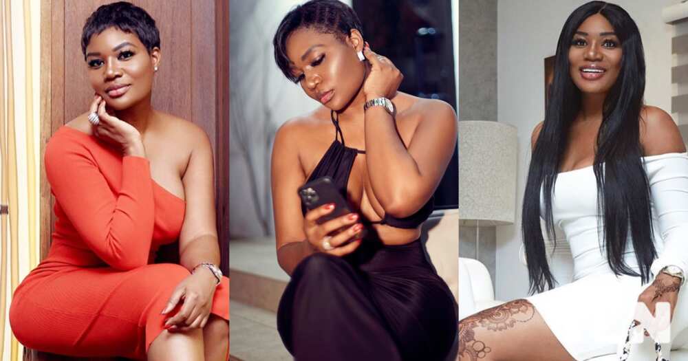 Sandra Ankobiah frees her chest in new photos; fans say they are beautiful