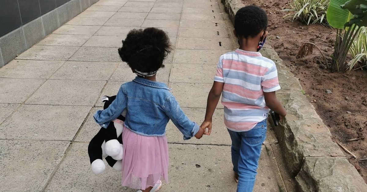 Little girl gifted with forever family: Snapped holding new brother's hand Please export