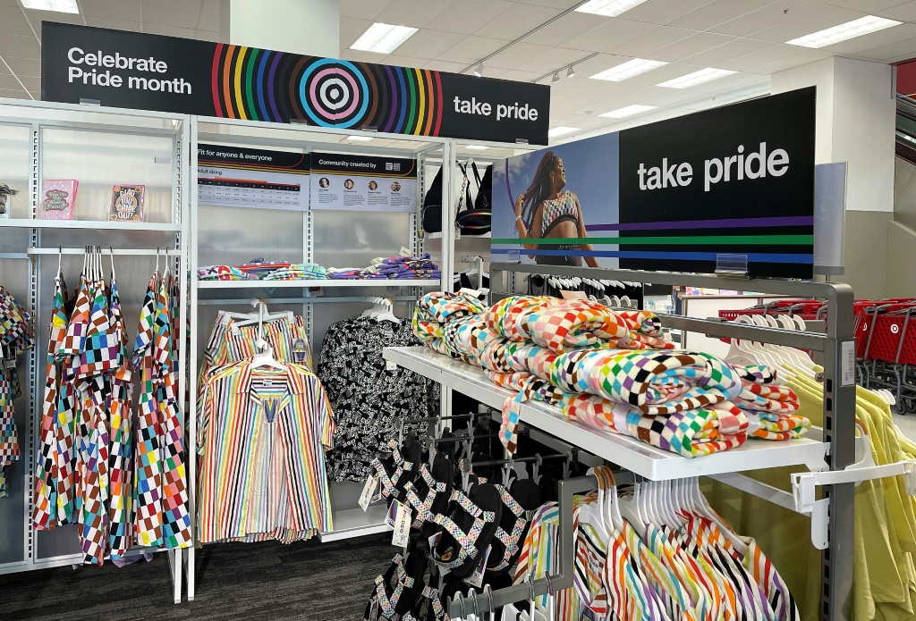 Pride Month merchandise is displayed at a Target store on May 31, 2023 in San Francisco, California