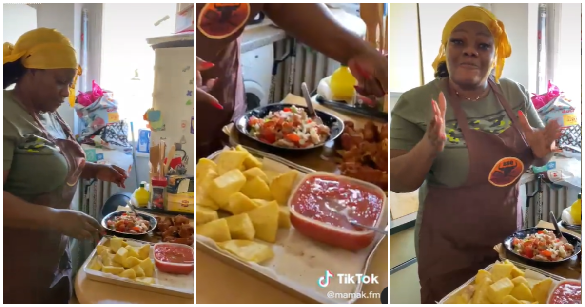 Ghanaian woman living abroad shows off her best life there, says things are cheap there