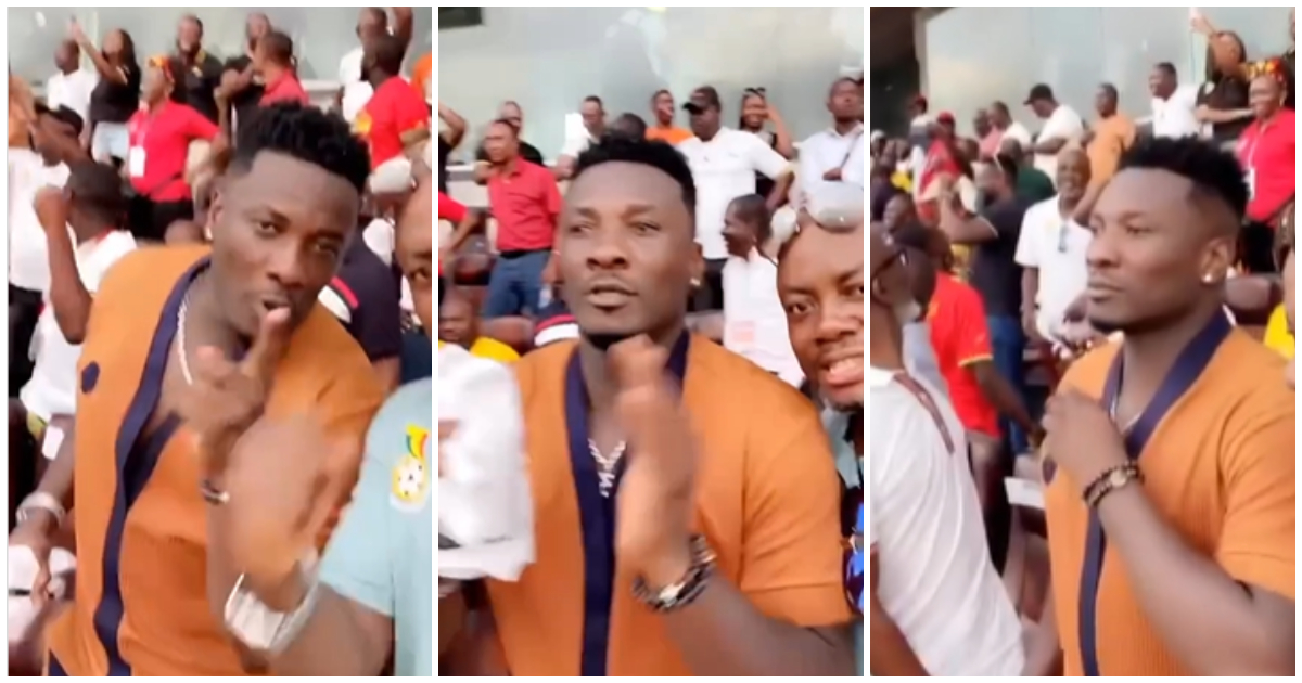 Asamoah Gyan: Moment the Black Stars player's rejoicing caused a stir after being tensed