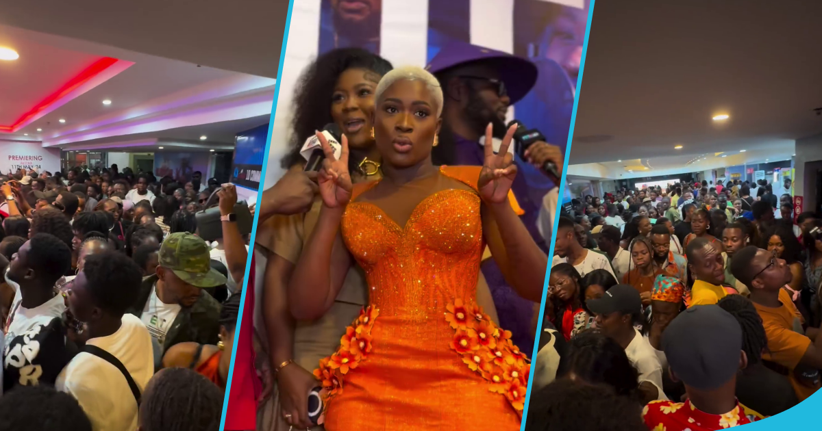 Fella Makafui at the premiere of the Resonance movie at Silverbird Cinemas