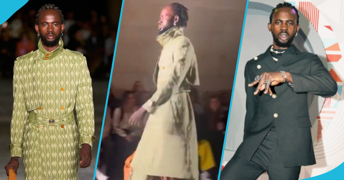 London Fashion Week 2024: Black Sherif models UK-based designer's outfit, video and photo pop up