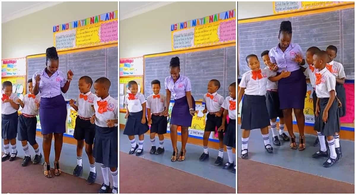 Pretty teacher dances in class with kids, video of their accurate steps goes viral: "Can I join the school?"