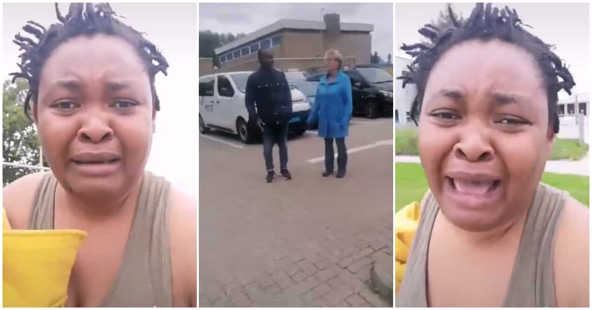"I want to go home": Nigerian woman abroad says her husband abandoned her, cries in video to be deported