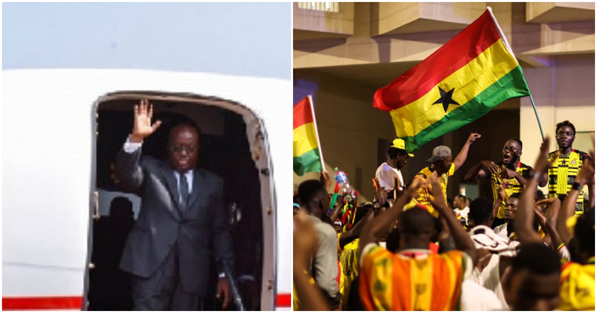 Akufo-Addo is in Qatar to cheer on the Black Stars ahead of their game against Portugal.