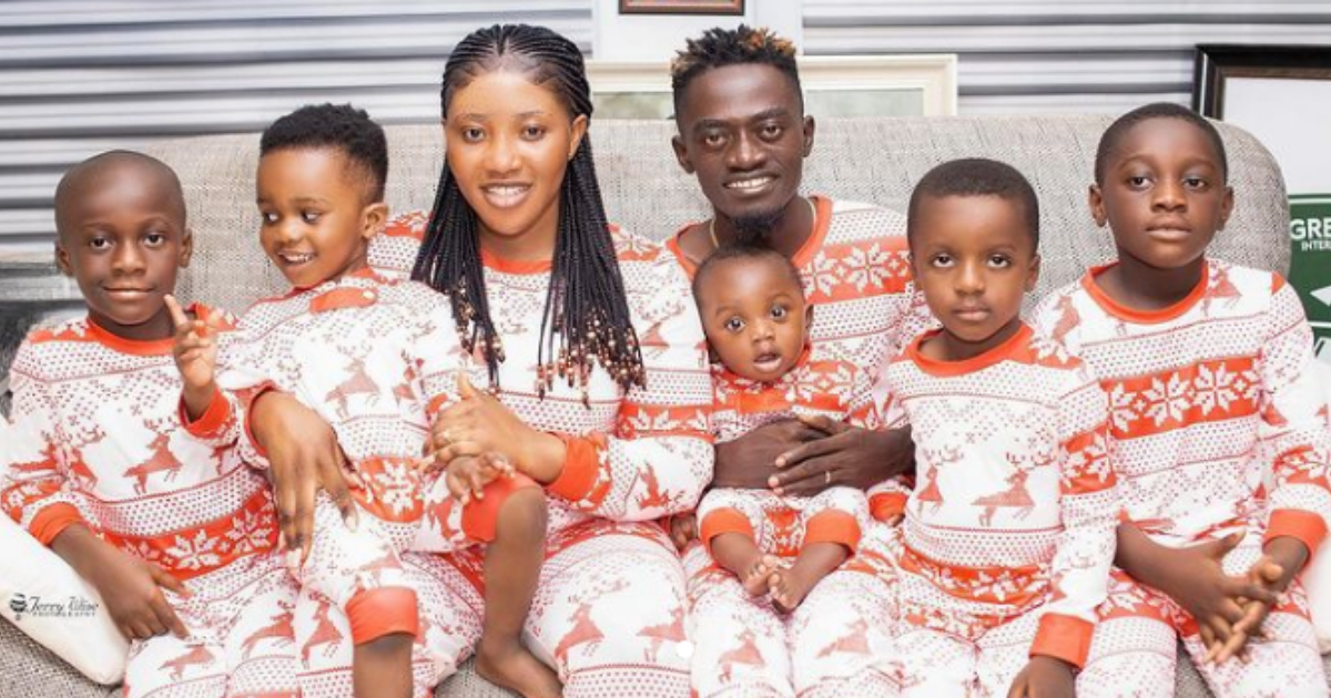 “Do DNA test”: Fans react after Lil Win flaunted his new wife and 5 sons in latest b'day family photos