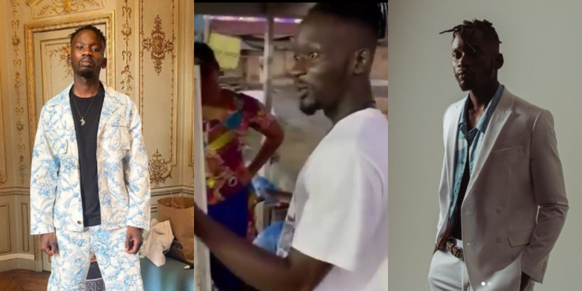 Mr Eazi puts smiles on Kelewele seller's face; gifts her cash for Christmas in video