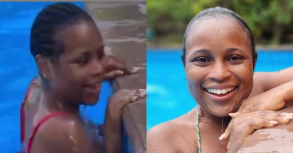 You're beautiful without makeup - Fans go gaga as Berla Mundi drops hot bikini video in swimming pool